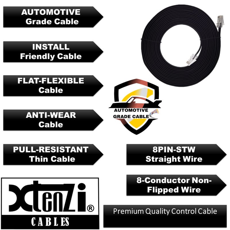 Xtenzi 8Pin Flex Cable XTFC Wire Accessory XT91640 for Amp Bass Remote Knob Compatible with Rockford Fosgate PEQ PPB1 PB1 PLC2 Amplifier - Image 4